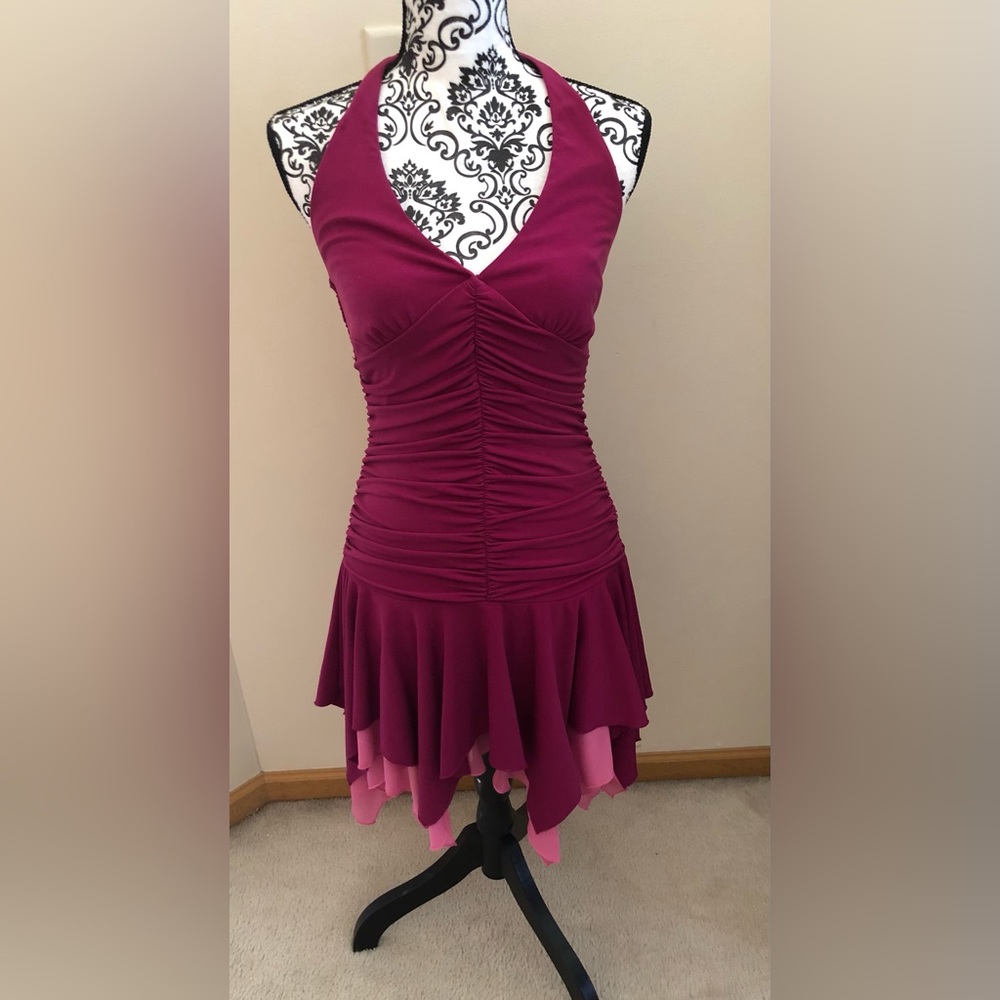Worn only once, fuchsia prom dress